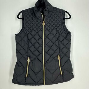 MICHAEL KORS Packable Quilted Black Vest Sz M